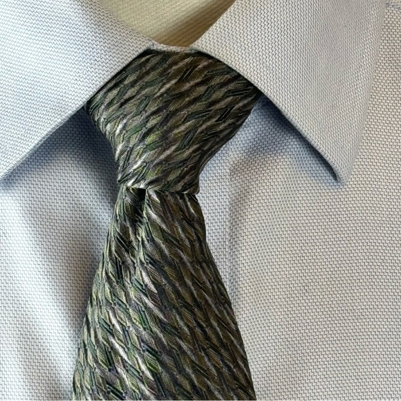 Bachrach Other - Bachrach  Men’s Green & Gray Foulard Patterned Tie